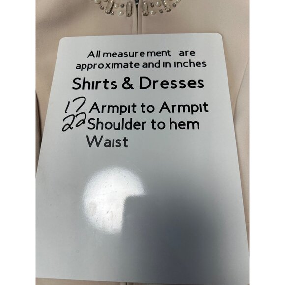 Tahari Arthur S. Levine Petite Beige Jacket With Embellished Neckline Size 4P - Picture 7 of 7